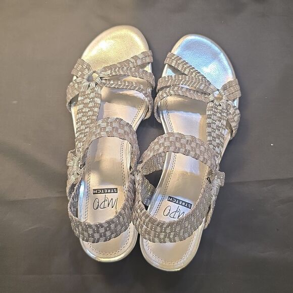 BRAND NEW IMPORT STRETCH REMEDY OPEN TOE MULTI-STRAP ESPADRILLE SANDAL - Picture 4 of 14